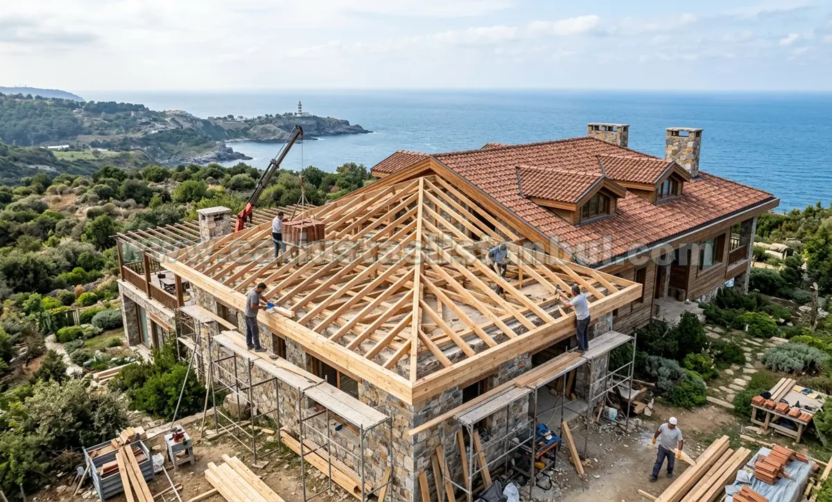 Şile Ahşap Çatı İskelet Kurulumu