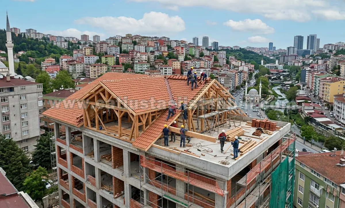 Kağıthane Ahşap Çatı İskelet Kurulumu