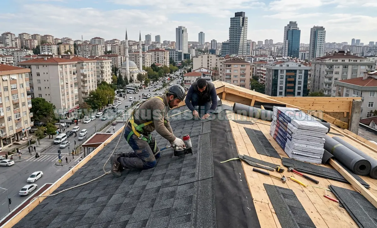 Şişli Çatı Yapımı Uzman Ekibi Görseli - İşinde ehli çatı ustalarımızın sahada gerçekleştirdiği profesyonel çalışmalar.