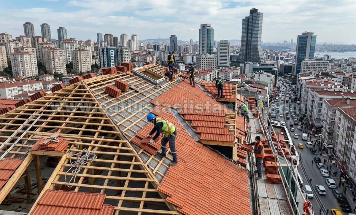 Şişli Deneyimli Çatı Ustası Uygulaması - Yılların deneyimi ile gerçekleştirilen güvenli ve estetik çatı çözümleri.