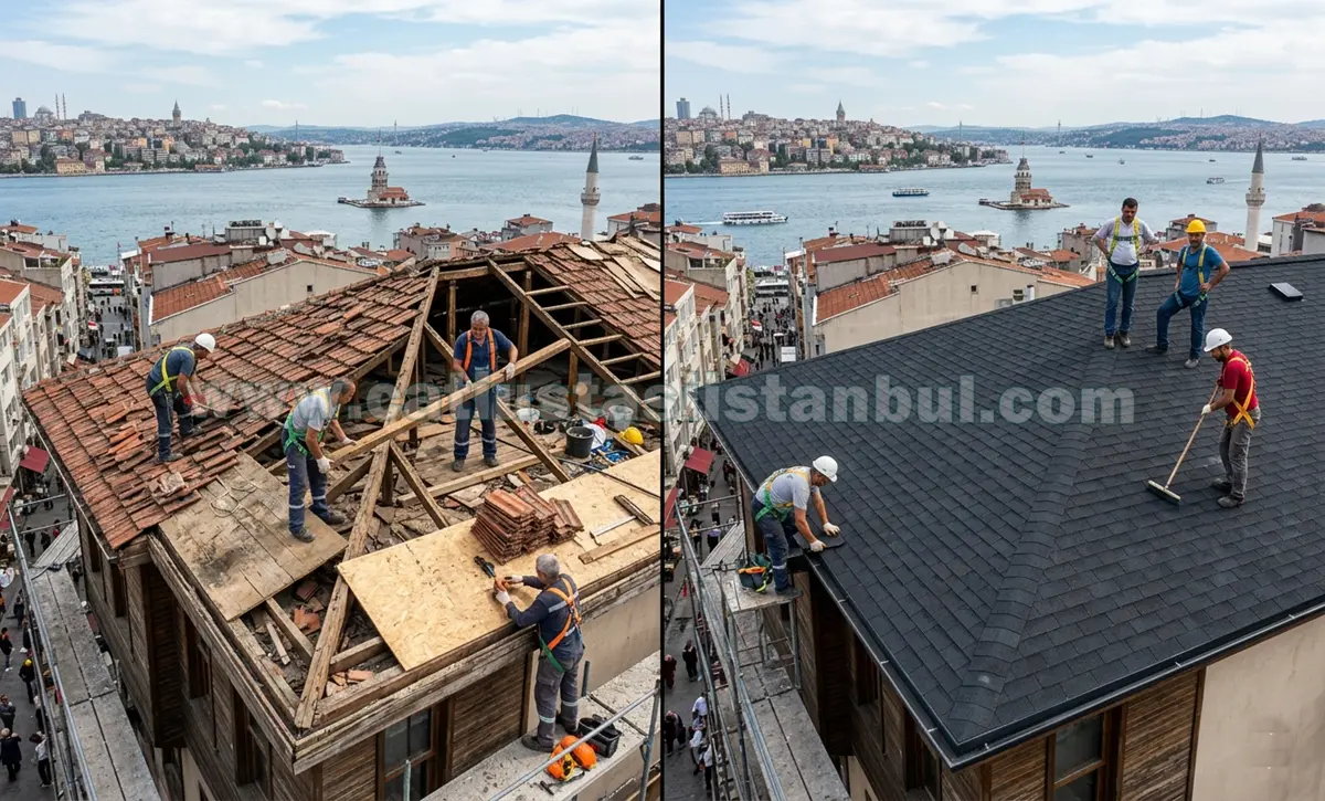 Üsküdar Teknolojik Çatı Yapımı Aşamaları