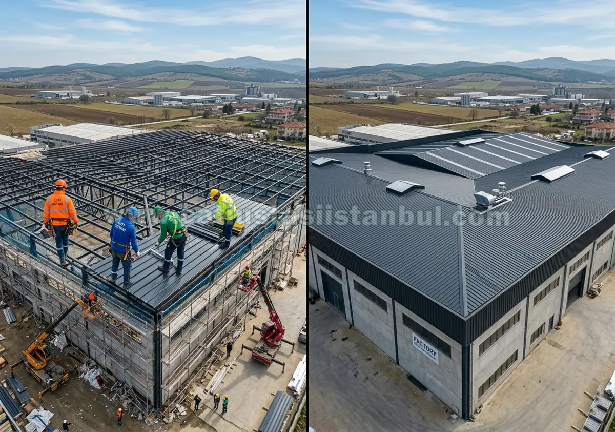 Bahçe Katı Demir Çatı Yapımı