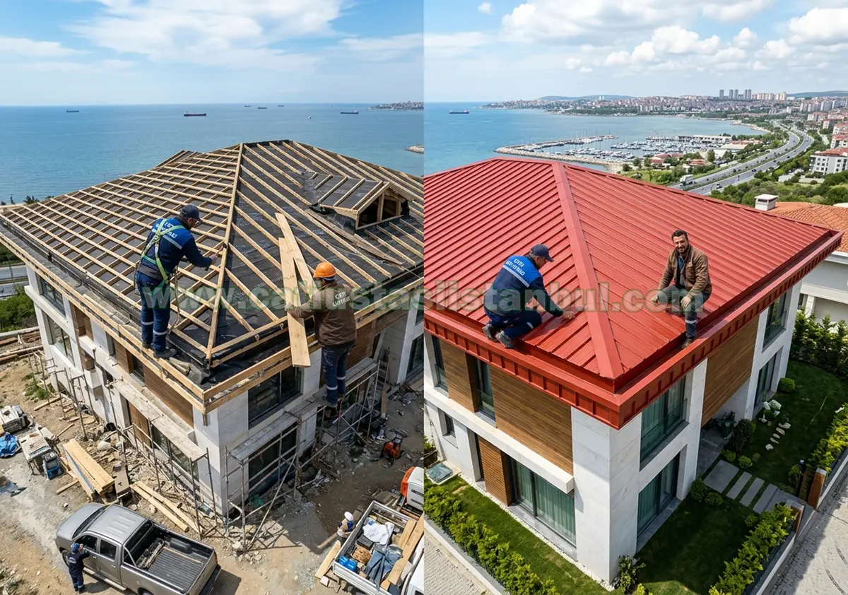 Fabrika Sandviç Panel Çatı Kurulumu