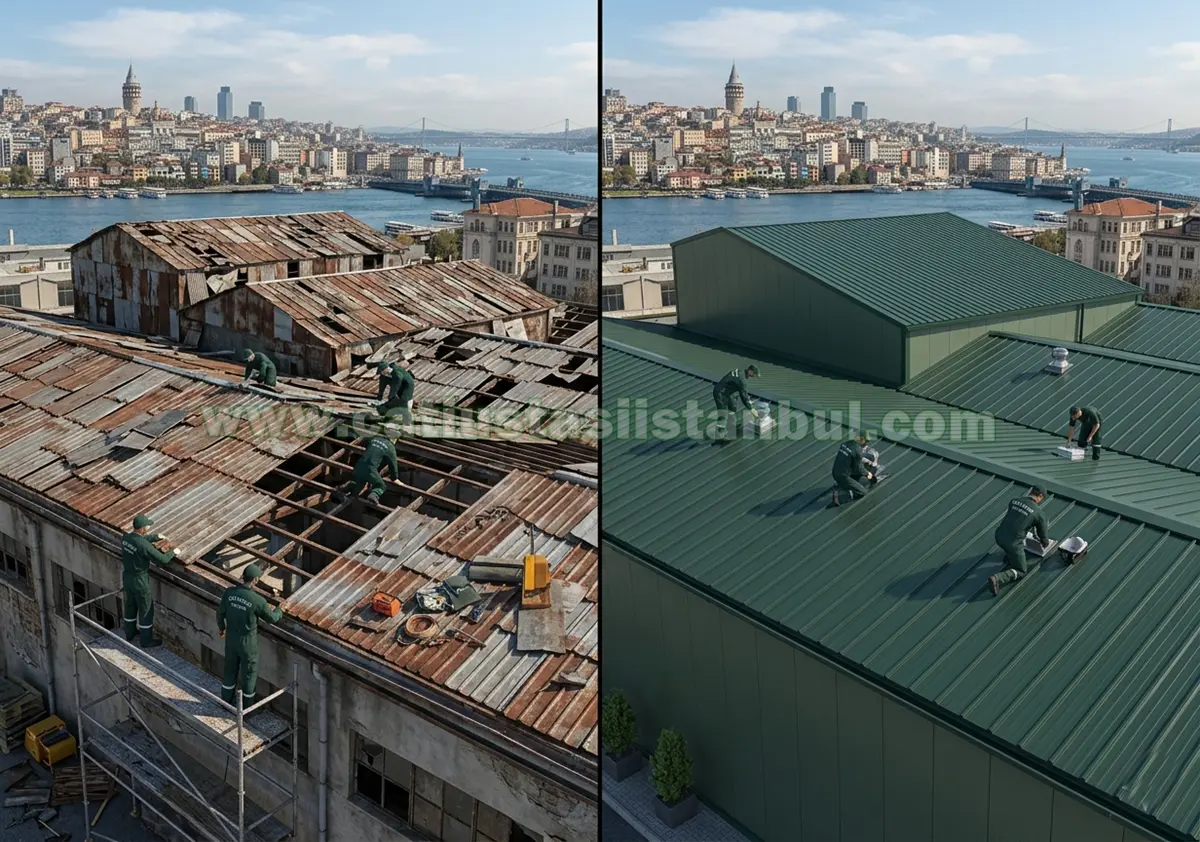 Anahtar Teslim Sandviç Panel Çatı