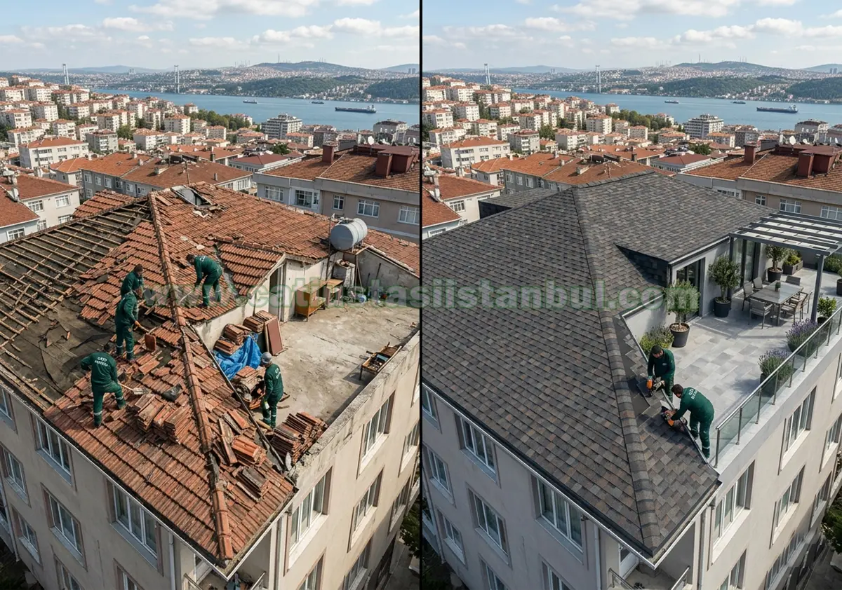 Membran Üstü Shingle Kaplama