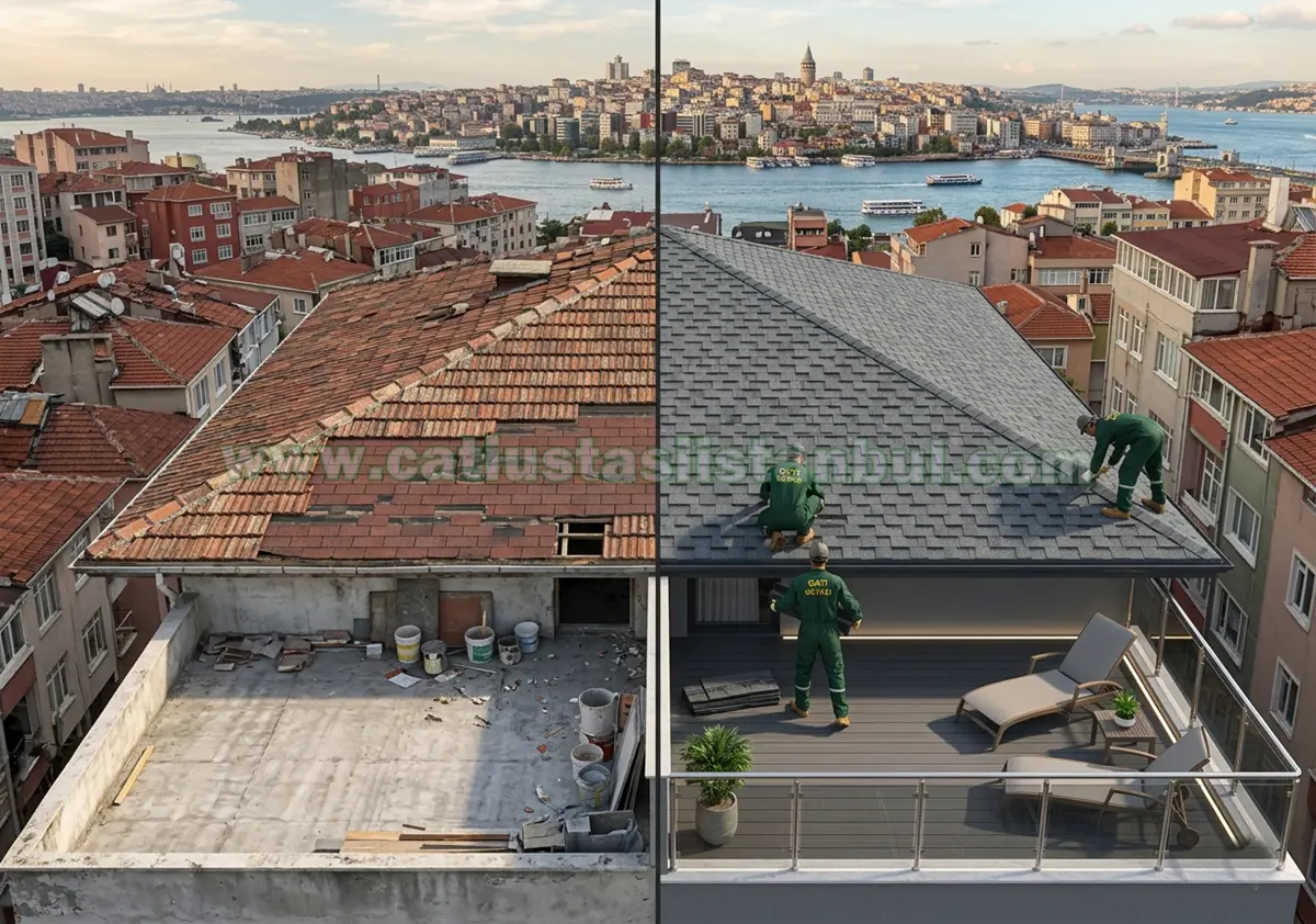 Yeşil Shingle Çatı Uygulaması